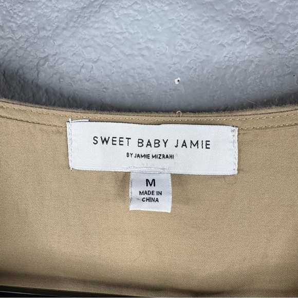 Sweet Baby Jamie Taupe Cotton Wrap Dress - Picture 7 of 11